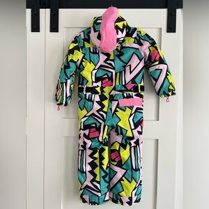 Obermeyer girls one piece bibs snow suit/ski suit